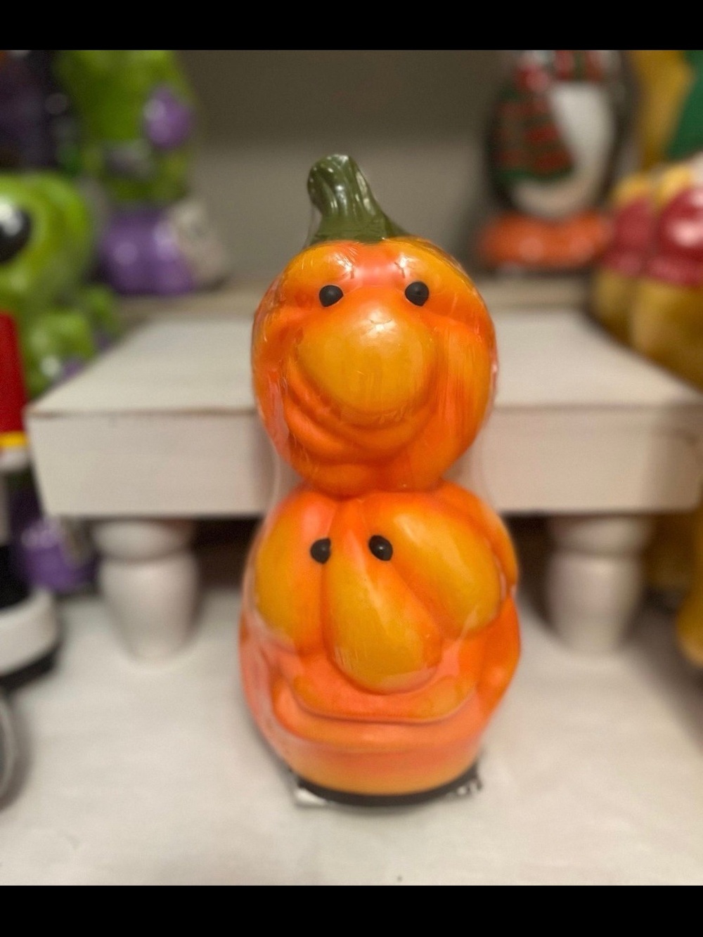 Empire Pumpkin stack pathway light cover blow mold Halloween fall home decor NWT